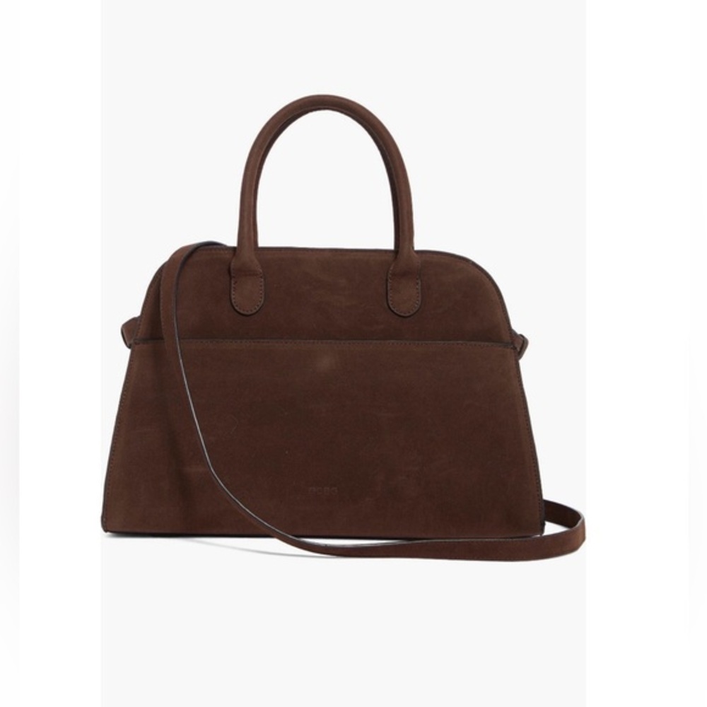 BCBGMaxAzria Brown Suede Satchel - Picture 2 of 13